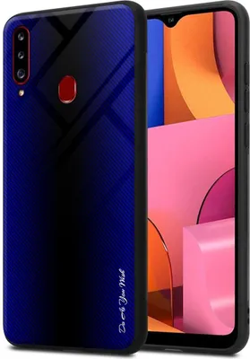 Produktbild von Cadorabo Hülle für Samsung Galaxy A20s Schutz Hülle in Lila Handyhülle TPU Etui Cover Case Tempered Glas
