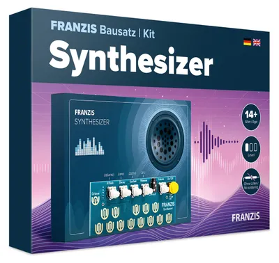 Image de FRANZIS 67196 - Synthétiseur à construire soi-même - Kit de construction DIY sans soudure et sans connaissances techniques préalables ! Livré avec une carte électronique et un manuel détaillé, à partir de 14 ans