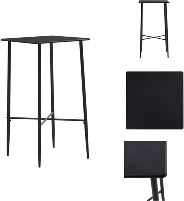 Immagine prodotto di vidaXL Bartisch Schwarz 60 x 60 x 111 cm MDF - Esstische