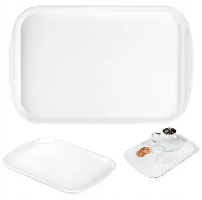 Produktbild von Orion Klassisches Rutschfestes Kunststoff-Serviertablett 43,5 x 31,5 Weiß