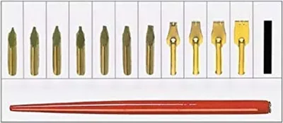 Image de STANDARDGRAPH HI-SET3 STANDARDGRAPH Bandzug Kalligrafie-Set rot verschiedene Federbreiten, 1 Set