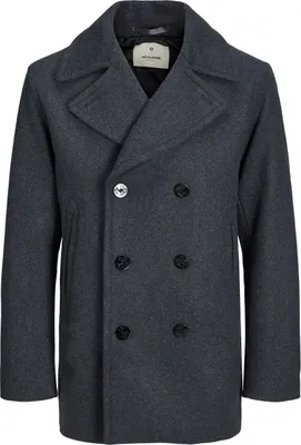 Produktbild von Jack & Jones Captain Wool Peacoat Jacket  Grau - Große L