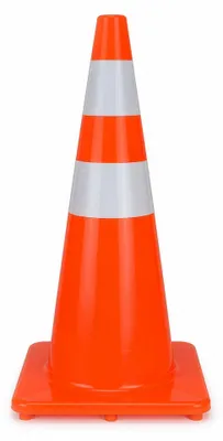 Obrázek produktu pro Dopravní kužel Wiltec z PVC, výška 70 cm, oranžový, slouží k označování a zabezpečování, s reflexními páskami