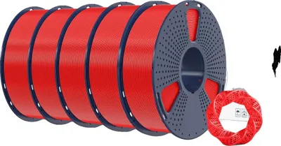 Zdjęcie produktu dla filament 3D, wysoka wytrzymałość, niski skurcz, 5 kg czerwony