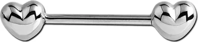 Produktbild von viva-adorno Nippelpiercing Brustpiercing Brustwarzenpiercing Barbell Piercing Piercingstab Herz Z579, Herz