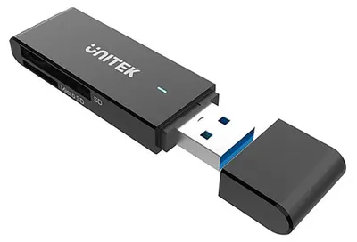 Image de Lecteur de cartes UNITEK SD et microSD USB-A. Y-9327A