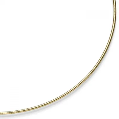 Produktbild von 1,5mm Halsreif Omegareif Omegakette Collier 750 Gold Gelbgold 45cm abschraubbar