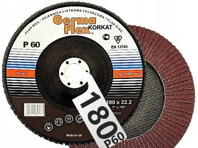 Produktbild von GermaFlex KORKAT Lamellenschleifscheibe 180mm P60 Schleifen