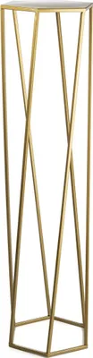 Produktbild von HowHomely Modern Pflanzenständer, Blumenhocker aus Metall Gold 100 cm Höhe - Blumenständer für das Haus