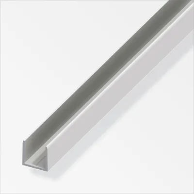 Produktbild von alfer clampline-U-Profil 1 m, 5.9 x 10 x 1.5 mm Aluminium eloxiert silber