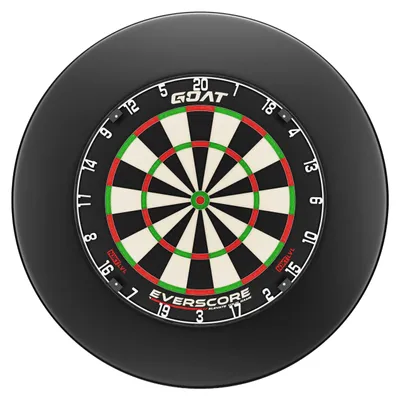 Produktbild von Dartscheibe aus Sisal mit Umrandung – Premium-Dartscheibe aus Sisal – Durchmesser 70 cm – Schwarz