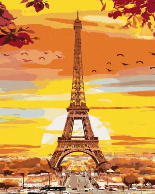 Produktbild von Zuty - Malen nach Zahlen - EIFFELTURM IN HERBSTFARBEN, 40x50 cm, ohne Keilrahmen