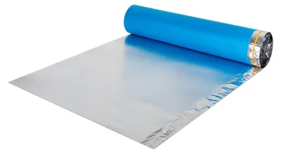 Produktbild von VISCOH | 12,50 m² | Blau 12,5 m² Dämmunterlage PE Schwerschaum mit Alu Dampfbremse, Trittschalldämmung für Laminat und Parkett, Feuchteschutz, geeignet für Fußbodenheizung, gleicht Unebenheiten aus