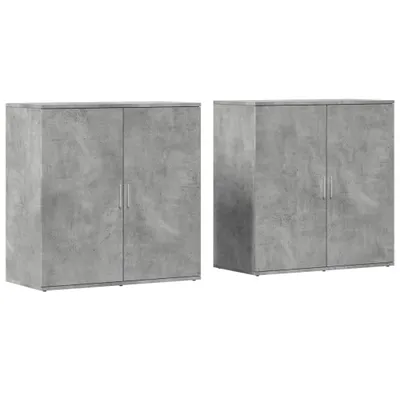 Produktbild von Sideboards 2 Stk. Betongrau 79x38x80 cm Holzwerkstoff