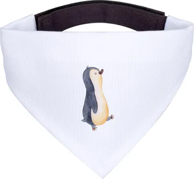 Produktbild von Mr. & Mrs. Panda Halstuch Pinguin marschieren - Weiß - Geschenk, Familie, Hundehalstuch, Bruder, Hund, Hunde, Tuch, Pinguine, Für