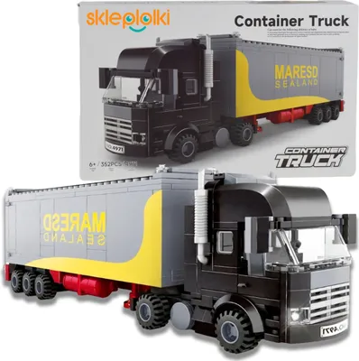 Immagine prodotto di Lolex | Camion giocattolo da costruzione - 352 pezzi - 10 X 31 X 8 Cm - Camion contenitore - Camion giocattolo