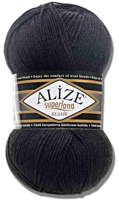 Productafbeelding van Alize 1x 100g Superlana Klasik garen, effen kleur, geschikt voor haken en breien (60)
