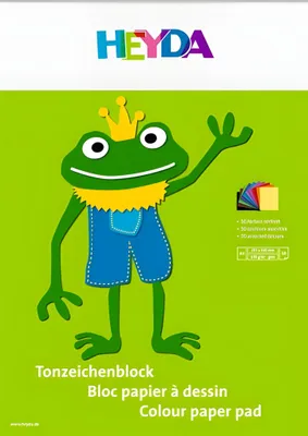 Obrázok produktu pre Heyda 2047123 Hlinený fixový blok A3 citrónovo žltá, oranžová, stredne červená, ružová, lila, nebeská modrá, kráľovská modrá, stredne zelená, stredne hnedá, čierna