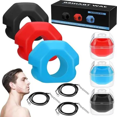 Produktbild von Famanu Kiefertrainer 3 Stück mit Widerstandsniveaus - für Männer und Frauen