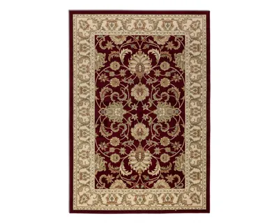 Zdjęcie produktu dla Dywan tradycyjny do salonu 160x235cm, klasyczny bordowo beżowy wzór