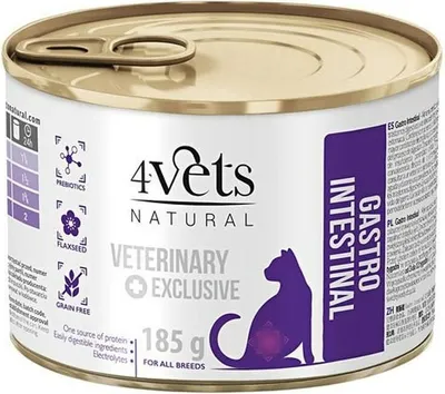 Produktbild von 4VETS Natural Gastro Intestinal Cat - Nassfutter für Katzen - 185 g