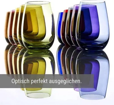 Produktbild von Famanu Trinkgläser Set 335 ml blau-grau - 6-teilig