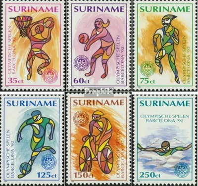 Produktbild von Briefmarken Suriname 1992 Mi 1407-1412 (kompl.Ausg.) postfrisch Olympische Sommerspiele