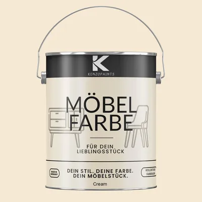 Produktbild von Kenzopaints 2,5Liter Möbelfarbe Möbellack Buntlack Farbraum - Cream