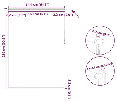 Productafbeelding van vidaXL Verduisteringsgordijn, 164,4 x 230 cm, stofbreedte 160 cm, koffiebruin