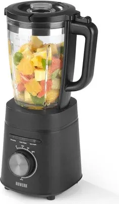 Produktbild von N8WERK Nutrition Mixer Midnight Edition Standmixer Smoothies Cocktails Ice Crush Funktion Edelstahlklingen Mixbehälter mit To-Go-Deckel Schwarz