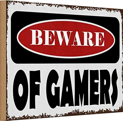 Produktbild von Holzschild Spruch 30x20cm of gamers