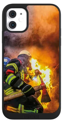Produktbild von NIVOCASE Handyhülle für Apple iPhone 11 Hülle NIVOpure Case Schwarz Feuer Feuerwehr Lebensretter