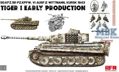 Obrázok produktu pre MODEL POLA RYE RFM5140 Tiger I raný model „Kursk 1943“ s Wittmanom (AKTUALIZOVANÉ)