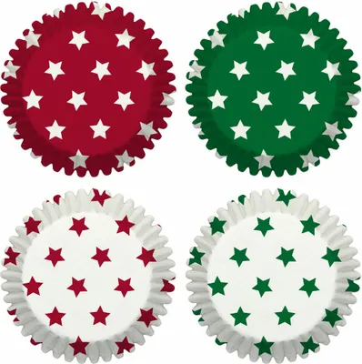 Obrázok produktu pre Birkmann papierové košíčky na pečenie, 100 kusov, košíčky na pečenie, forma na muffiny, forma na muffiny, hviezdičky, Ø 7 cm, 444799