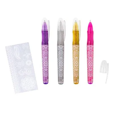 Produktbild von Trendhaus FESTIVAL FEELINGS Tattoo Gelstifte Glitzer 4er-Set