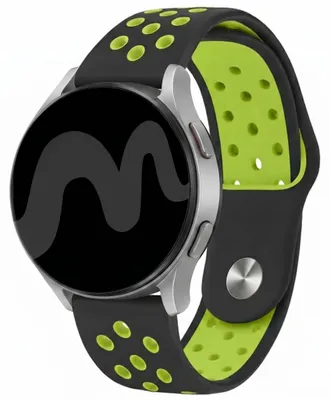 Productafbeelding van imoshion Siliconen sportbandje - Universeel 18 mm aansluiting - Black & Lime, AI-gegenereerde afbeelding
