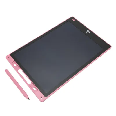 Immagine prodotto di Tavoletta da scrittura LCD per bambini, schermo a colori da 12 pollici cancellabile, blocco per scarabocchi sensibile alla pressione, tavolo da disegno con portapenne, rosa
