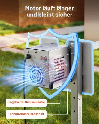 Obrázok produktu pre VEVOR gril na prasiatko Gril na jahňacie mäso Gril na ražni 1422,4 mm Gril na rošte AC 220-240 V, 8-stupňová elektrická súprava na grilovanie na rošte s nosnosťou 60 kg, 38 W motor Gril na párty