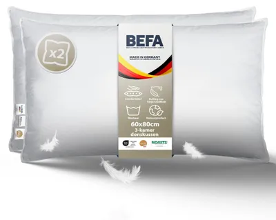 Produktbild von 3-Kammer Daunenkissen 60 x 80 cm aus 90% Daunen und 10% Federn