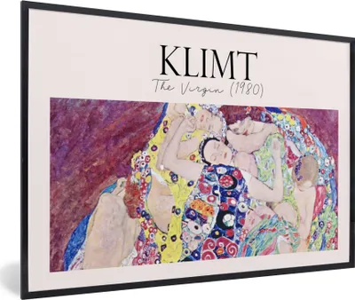 Produktbild von MuchoWow® Gerahmtes Poster Kunst - Gustav Klimt - Alte Meister 90x60 cm - Poster mit Schwarzem Bilderrahmen Wandposter Rahmen Foto Bilder - Fotorahmen - Foto-Plakat