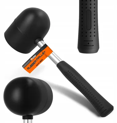 Produktbild von Polax Gummihammer 90mm 1250g robust für Pflasterarbeiten