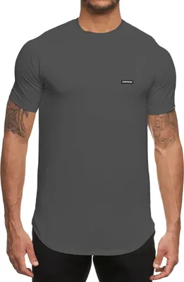 Produktbild von Sport T-Shirt Herren Kompressionsshirt Baumwolle Grau M Trainingsshirt