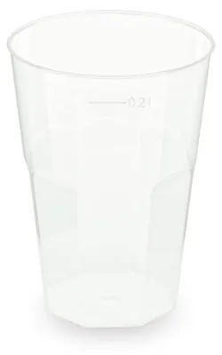 Produktbild von 60x Mehrwegbecher Pfandbecher Cocktail transparent stabil+ PP 0,2L Ø 70mm
