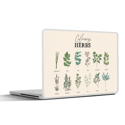 Produktbild von MuchoWow® Laptop Aufkleber Sticker Cover Pflanzen - Kräuter - Lebensmittel 30x22 cm - Laptop-Sticker