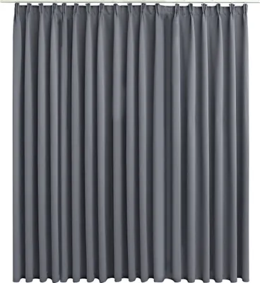 Obrázok produktu pre vidaXL Zatemňovací záves s háčikmi sivý 290 x 245 cm - Záclony a závesy