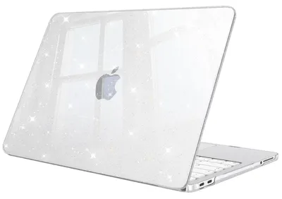 Produktbild von Fintie Hülle Kompatibel mit MacBook Neo 13 Zoll A3404 mit A18 Pro Chip 2026, Ultradünne Hartschale Schutzhülle Snap Cover, Transparent(Glitzer)