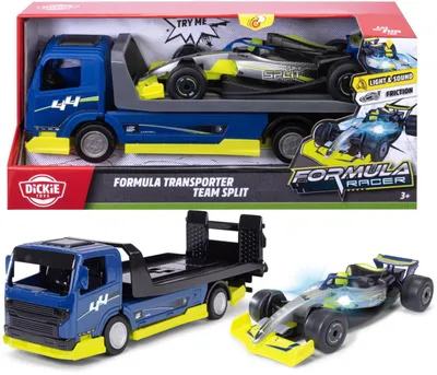 Produktbild von Dickie Toys Formula Transporter - Team Split