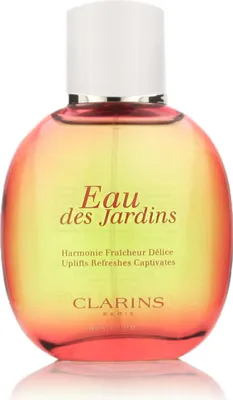 Produktbild von Clarins Eau des Jardins, 100 ml, Feuchtigkeitsspendend, Auffrischend, Frauen, Jeder Hauttyp, Spray, ALCOHOL. AQUA/WATER/EAU. PARFUM/FRAGRANCE. BETAINE. GLYCERIN. LIMONENE. CITRONELLOL. GERANIOL....