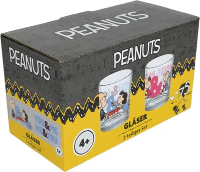 Produktbild von Peanuts Trinkgläser Geschenkkarton Set 2 bedruckte Gläser