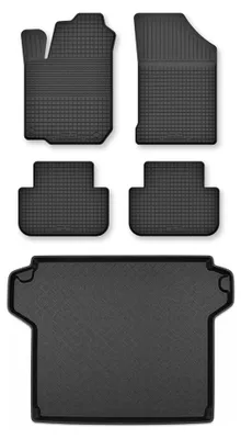 Produktbild von Gummimatten + Kofferraumwanne für Toyota Land Cruiser J150 2009- (5-Türer) – Schwarz, Semi-Universal, angepasst – Wielganizator Semi-Universal